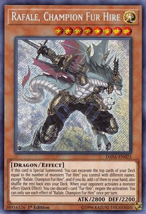 Rafale, Champion Fur Hire (Secret Rare) (DASA-EN023) - Dark Saviors 1st Edition