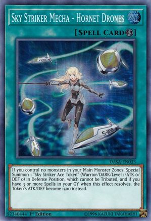 Sky Striker Mecha - Hornet Drones (Super Rare) (DASA-EN033) - Dark Saviors 1st Edition
