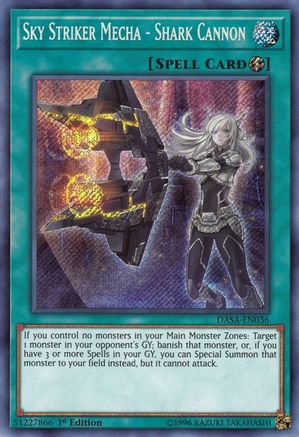 Sky Striker Mecha - Shark Cannon (Secret Rare) (DASA-EN036) - Dark Saviors 1st Edition