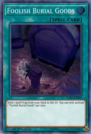 Foolish Burial Goods (Super Rare) (DASA-EN058) - Dark Saviors 1st Edition
