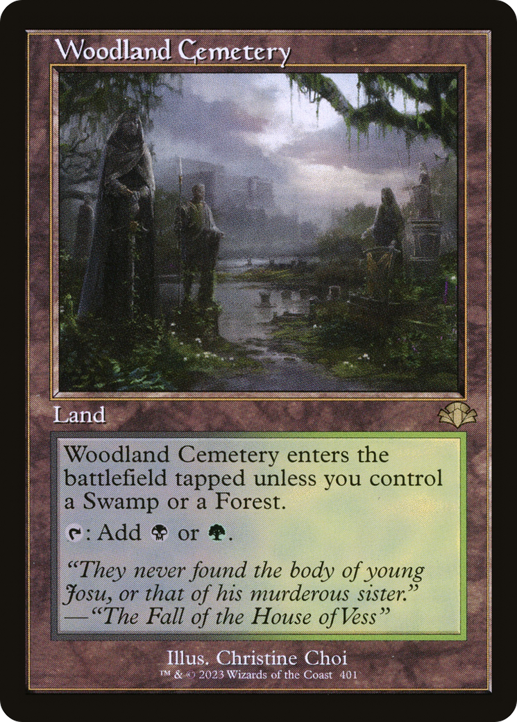 Woodland Cemetery (Retro Frame) (DMR-401) [Dominaria Remastered] Foil