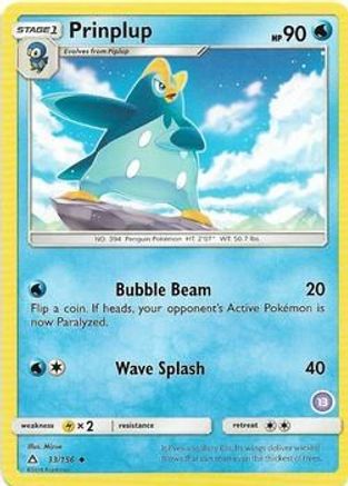 Prinplup (13) (33/156) [SM Trainer Kit Alolan Sandslash & Alolan Ninetales] - Uncommon