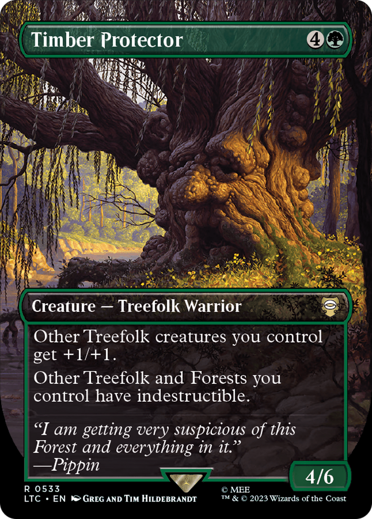 Timber Protector (Borderless) (LTC-533) [Tales of Middle-earth Commander] Foil
