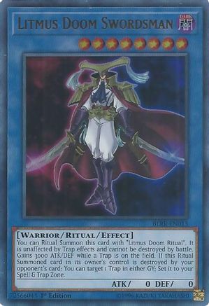 Litmus Doom Swordsman (Ultra Rare) (BLRR-EN013) - Battles of Legend: Relentless Revenge 1st Edition