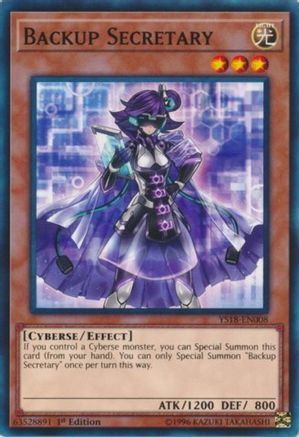 Backup Secretary (Common) (YS18-EN008) - Starter Deck: Codebreaker 1st Edition