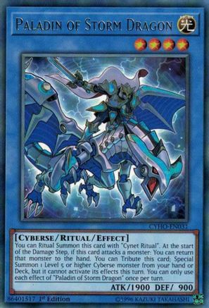 Paladin of Storm Dragon (Rare) (CYHO-EN031) - Cybernetic Horizon 1st Edition