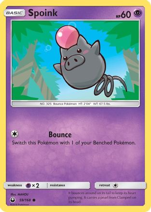Spoink (059/168) [SM  Celestial Storm] Reverse Holofoil - Common