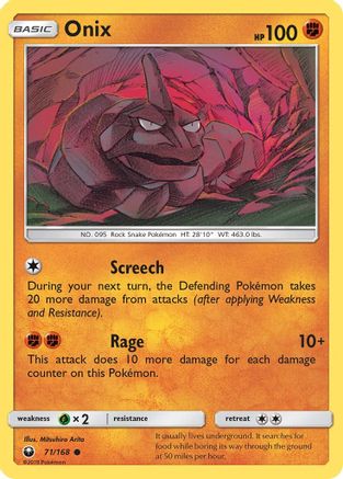 Onix (071/168) [SM  Celestial Storm] Reverse Holofoil - Common