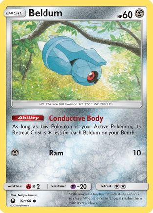 Beldum (092/168) [SM  Celestial Storm] Reverse Holofoil - Common