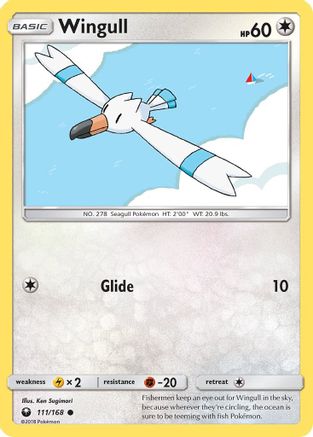Wingull (111/168) [SM  Celestial Storm] Reverse Holofoil - Common