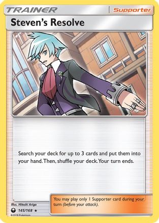 Steven's Resolve (145/168) [SM  Celestial Storm] Reverse Holofoil - Holo Rare
