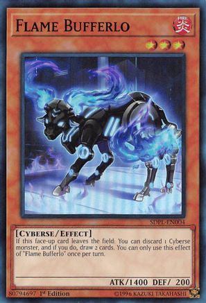 Flame Bufferlo (Super Rare) (SDPL-EN004) - Structure Deck: Powercode Link 1st Edition