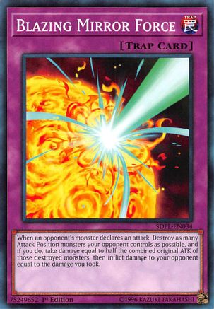 Blazing Mirror Force (Common) (SDPL-EN034) - Structure Deck: Powercode Link 1st Edition