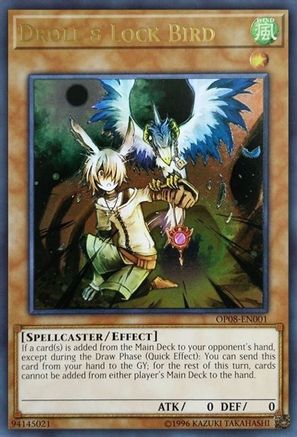 Droll & Lock Bird (Ultimate Rare) (OP08-EN001) - OTS Tournament Pack 8 Unlimited