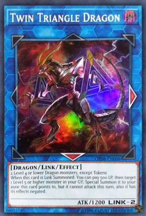 Twin Triangle Dragon (Super Rare) (OP08-EN006) - OTS Tournament Pack 8 Unlimited