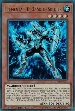 Elemental HERO Solid Soldier (Ultra Rare) (CT15-EN003) - 2018 Mega-Tins Limited