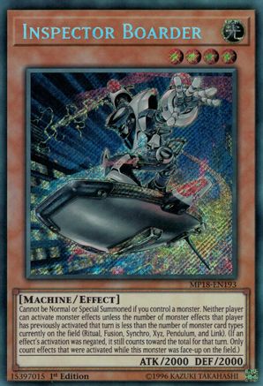 Inspector Boarder (Secret Rare) (MP18-EN193) - 2018 Mega-Tins Mega Pack 1st Edition