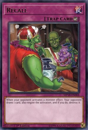Recall (Rare) (MP18-EN088) - 2018 Mega-Tins Mega Pack 1st Edition