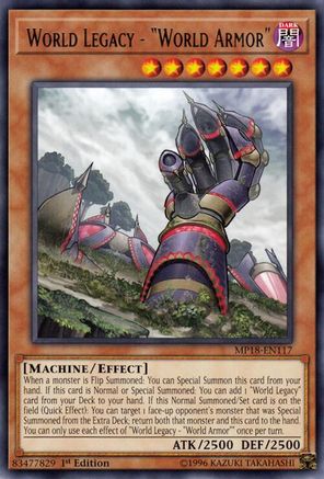 World Legacy - "World Armor" (Rare) (MP18-EN117) - 2018 Mega-Tins Mega Pack 1st Edition