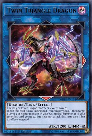 Twin Triangle Dragon (Rare) (MP18-EN134) - 2018 Mega-Tins Mega Pack 1st Edition