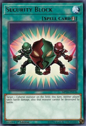 Security Block (Rare) (MP18-EN136) - 2018 Mega-Tins Mega Pack 1st Edition