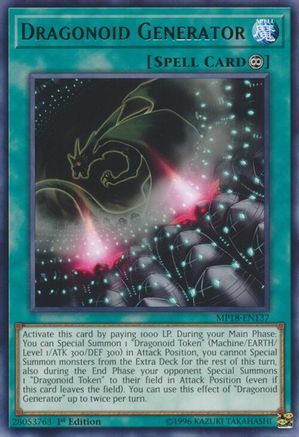 Dragonoid Generator (Rare) (MP18-EN137) - 2018 Mega-Tins Mega Pack 1st Edition