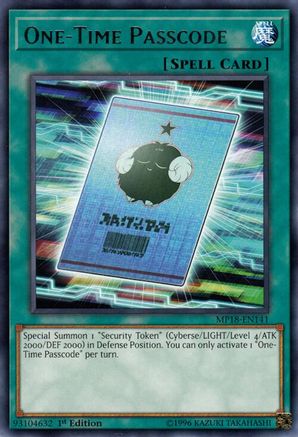 One-Time Passcode (Rare) (MP18-EN141) - 2018 Mega-Tins Mega Pack 1st Edition