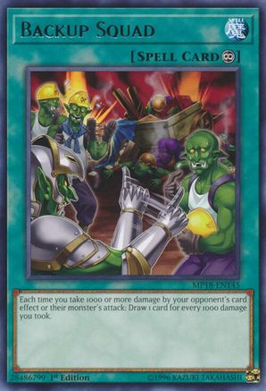 Backup Squad (Rare) (MP18-EN145) - 2018 Mega-Tins Mega Pack 1st Edition