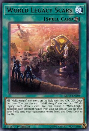 World Legacy Scars (Rare) (MP18-EN205) - 2018 Mega-Tins Mega Pack 1st Edition