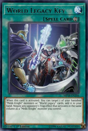 World Legacy Key (Rare) (MP18-EN206) - 2018 Mega-Tins Mega Pack 1st Edition