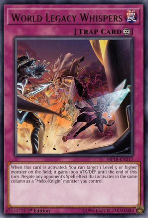 World Legacy Whispers (Rare) (MP18-EN217) - 2018 Mega-Tins Mega Pack 1st Edition