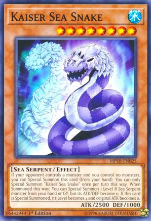 Kaiser Sea Snake (Common) (MP18-EN025) - 2018 Mega-Tins Mega Pack 1st Edition