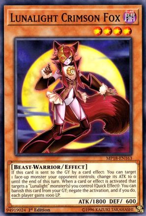 Lunalight Crimson Fox (Common) (MP18-EN163) - 2018 Mega-Tins Mega Pack 1st Edition