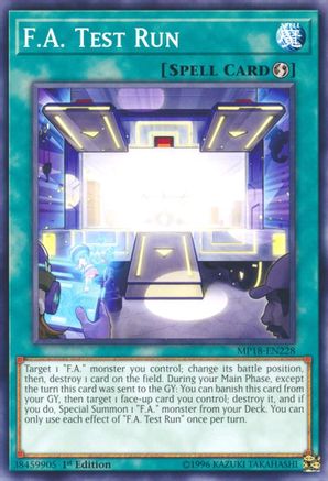 F.A. Test Run (Common) (MP18-EN228) - 2018 Mega-Tins Mega Pack 1st Edition
