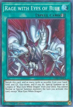 Rage with Eyes of Blue (Super Rare) (LED3-EN004) - Legendary Duelists: White Dragon Abyss 1st Edition