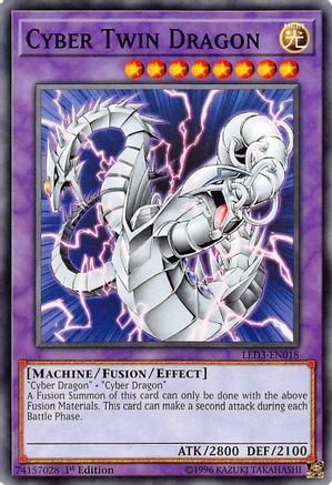 Cyber Twin Dragon (Common) (LED3-EN018) - Legendary Duelists: White Dragon Abyss 1st Edition