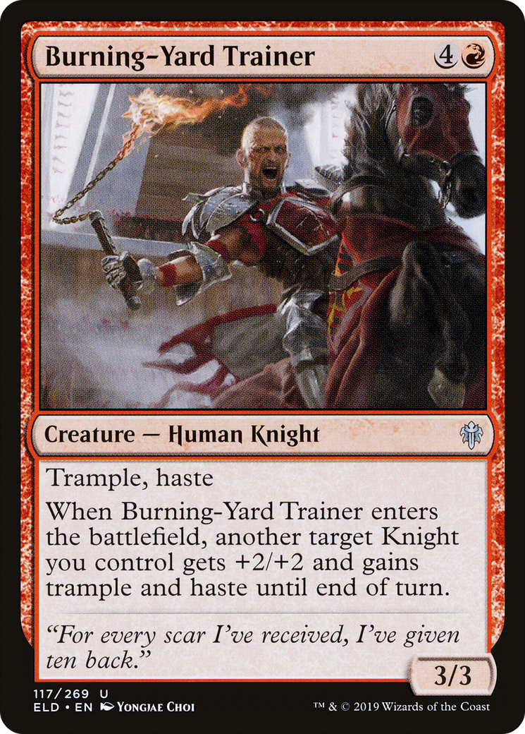 Burning-Yard Trainer (ELD-117) [Throne of Eldraine]