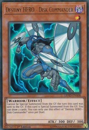 Destiny HERO - Disk Commander (Ultra Rare) (LEHD-ENA08) - Legendary Hero Decks 1st Edition