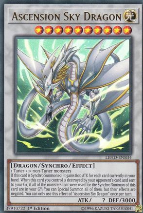 Ascension Sky Dragon (Ultra Rare) (LEHD-ENB34) - Legendary Hero Decks 1st Edition