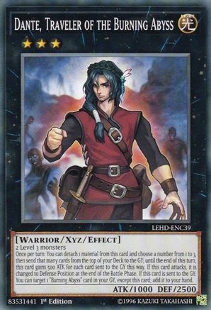 Dante, Traveler of the Burning Abyss (Common) (LEHD-ENC39) - Legendary Hero Decks 1st Edition