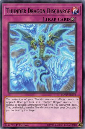 Thunder Dragon Discharge (Rare) (SOFU-EN073) - Soul Fusion 1st Edition