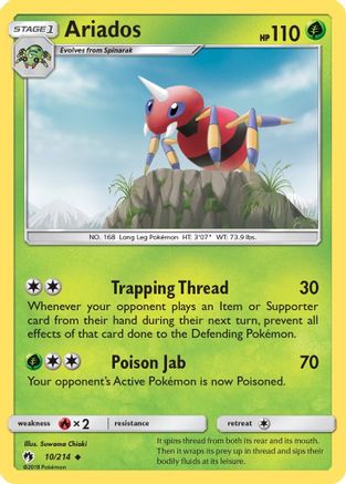 Ariados (10/214) [SM  Lost Thunder] Reverse Holofoil - Uncommon