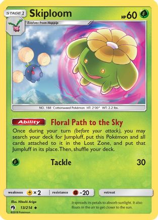 Skiploom (013/214) [SM  Lost Thunder] Reverse Holofoil - Uncommon