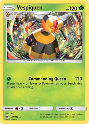 Vespiquen (32/214) [SM  Lost Thunder] Reverse Holofoil - Uncommon