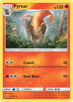 Pyroar (51/214) [SM  Lost Thunder] - Rare