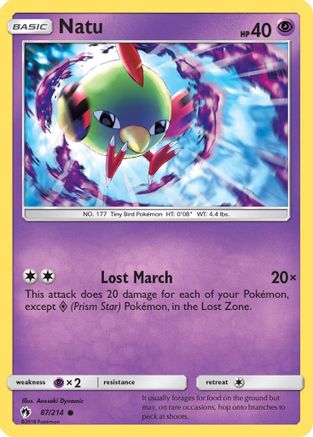 Natu (087/214) [SM  Lost Thunder] Reverse Holofoil - Common