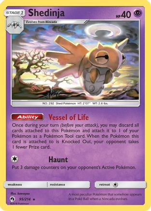 Shedinja (095/214) [SM  Lost Thunder] Reverse Holofoil - Rare