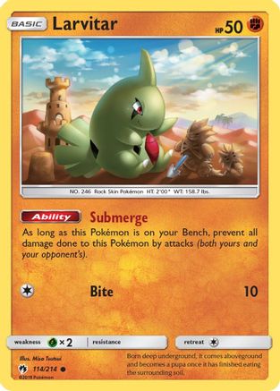 Larvitar (114/214) [SM  Lost Thunder] - Common