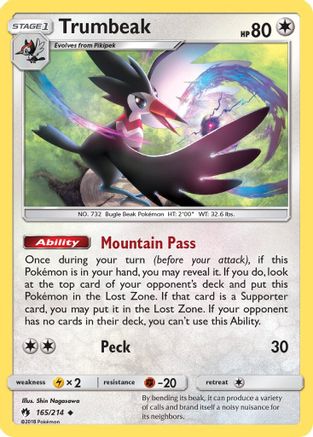 Trumbeak (165/214) [SM  Lost Thunder] Reverse Holofoil - Uncommon