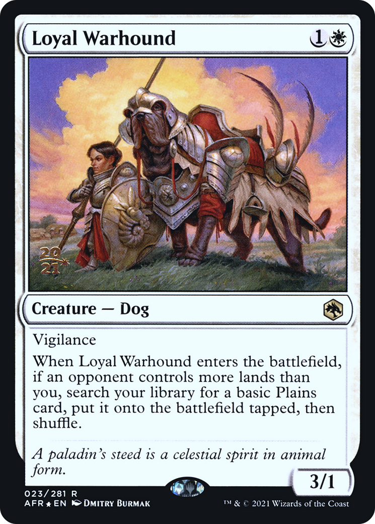 Loyal Warhound (PRE-023) [Adventures in the Forgotten Realms Promos] Foil